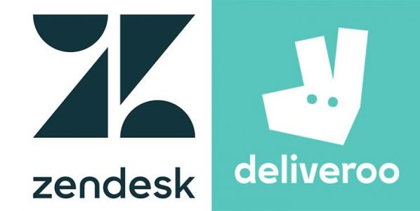 对于几何形标志设计的例子包括Zendesk和deliveroo。 对于几何形标志设计的例子包括Zendesk和deliveroo。