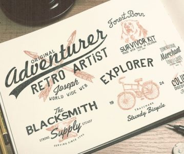 手绘古典标志 手绘古典标志