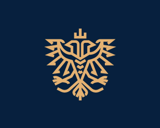 国外16个动物图腾各种风格logo扁平设计图形